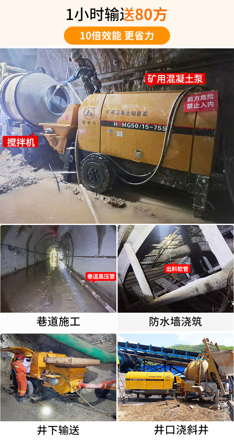 矿用混凝土泵车